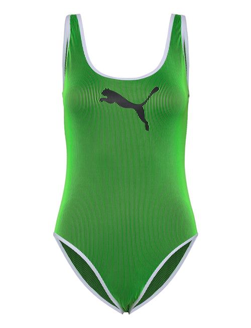 Puma Swim Puma Swim Women Contour Rib Swimsui Puma Swim Green