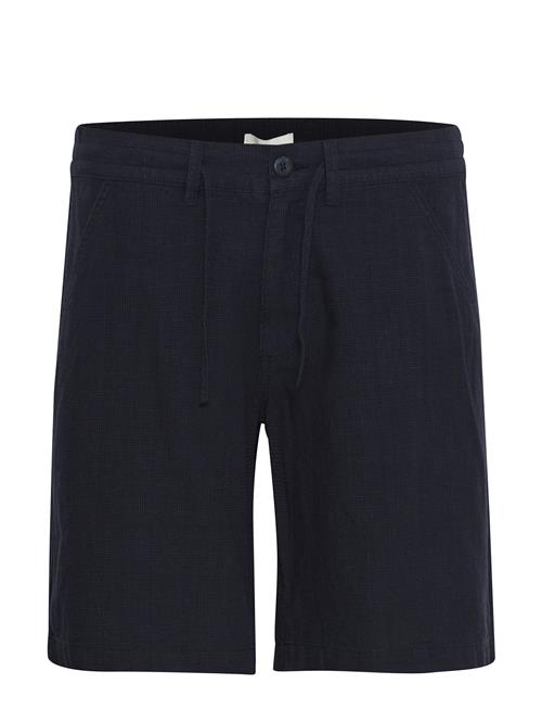 Casual Friday Cfrand 0113 Houndtooth Linen Shorts Casual Friday Navy