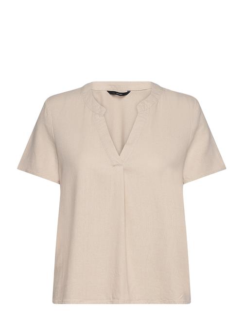 Vero Moda Vmmymilo Ss V-Neck Top Wvn Ga Vero Moda Beige