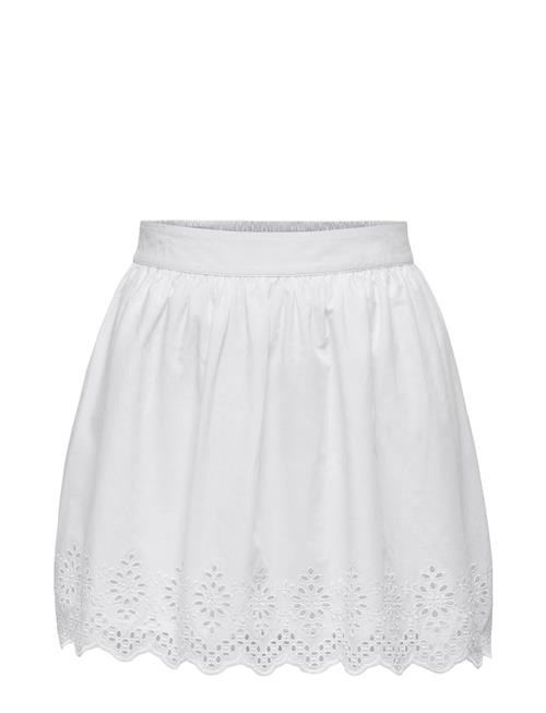 ONLY Onllou Life Emb Flowy Skirt Ptm ONLY White