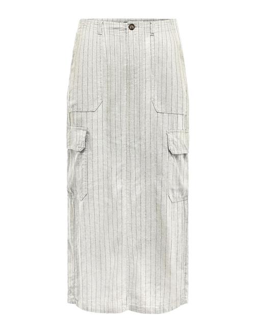 ONLY Onlmalfy-Caro Linen Long Skirt Pnt ONLY White