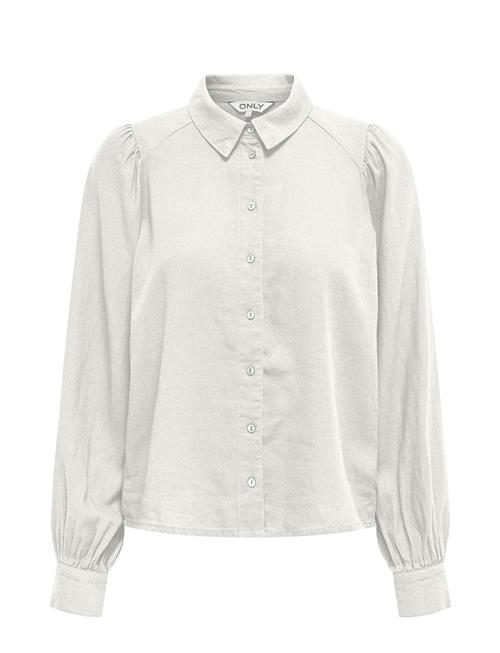 ONLY Onlcaro L/S Linen Bl Puff Shirt Cc Pnt ONLY White