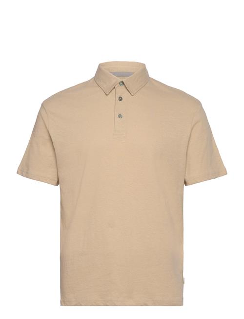 Se Jack & Jones Jprcc Soft Linen Blend Ss Polo Jack & J S Beige ved Booztlet