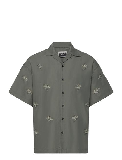 Jack & Jones Jcoembroidery Over D Resort Shirt Ss Jack & J S Green