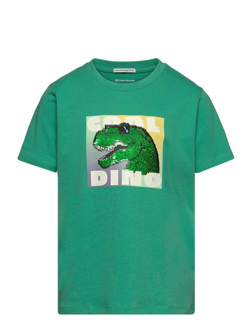 Special Artwork T-Shirt Tom Tailor Green