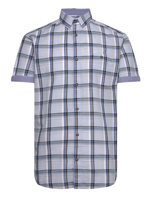 Checked Slubyarn Shirt Tom Tailor Blue