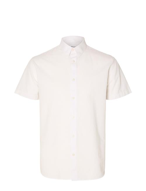 Selected Homme Slhregkylian-Linen Shirt Ss Classic Selected Homme White