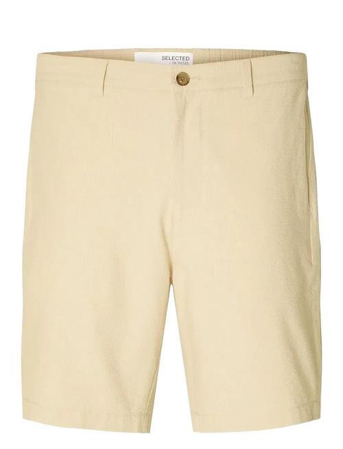 Slhregular-Karl Seersucker Shorts Selected Cream