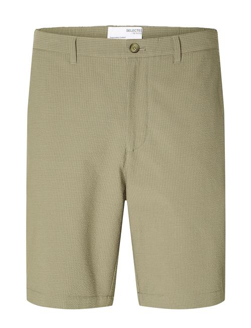 Slhregular-Karl Seersucker Shorts Selected Homme Green