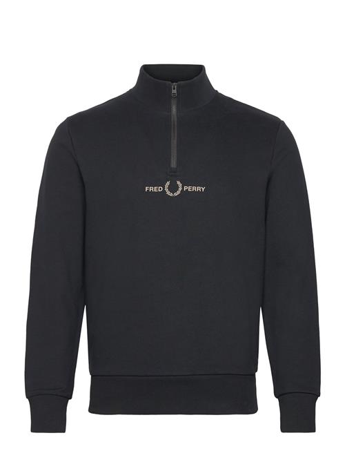 Fred Perry Raised Graphic Half Zip Sweats Fred Perry Black