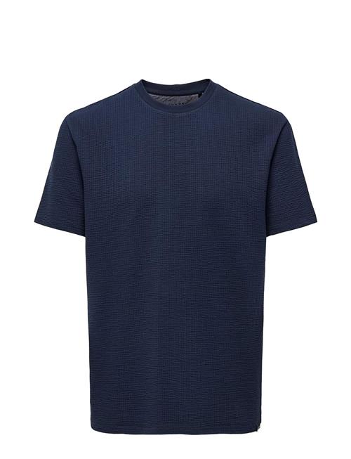 Kobkian Reg Seersucker S/S Tee Jrs Kids Only Navy