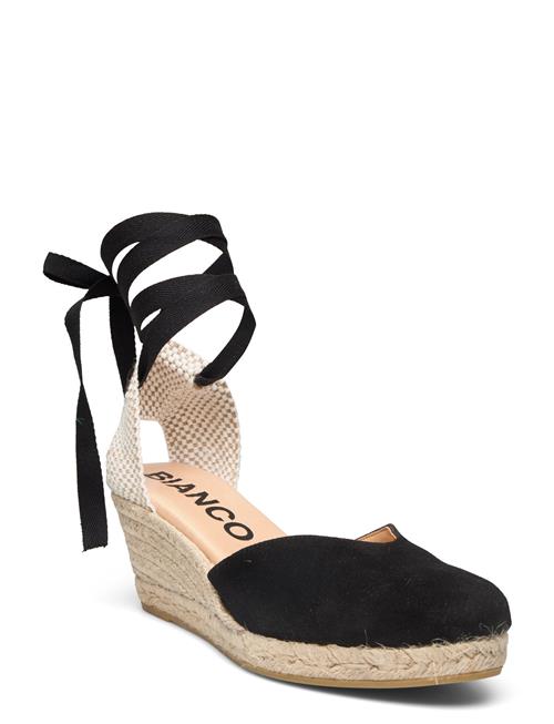 Biaibiza Wedge Espadrilles Suede Bianco Black