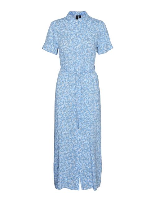 Vero Moda Vmeasy Joy S/S Long Shirt Dress Wvn Ga Vero Moda Blue