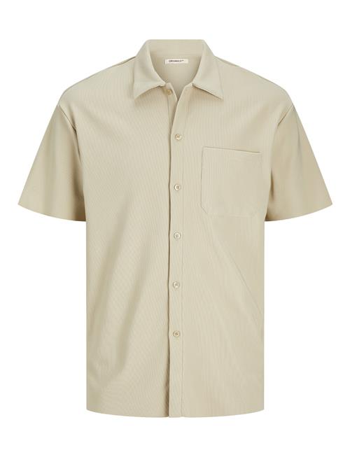 Jack & Jones Jormykonos Plisse Resort Ss Shirt Jack & J S Beige