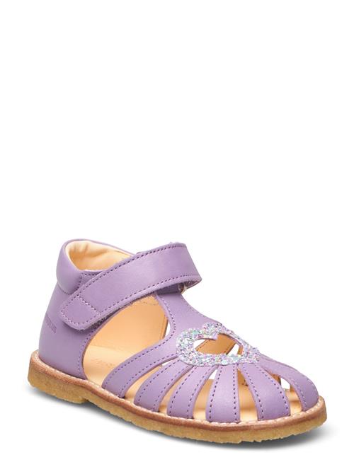 Se ANGULUS Sandals - Flat - Closed Toe - ANGULUS Purple ved Booztlet