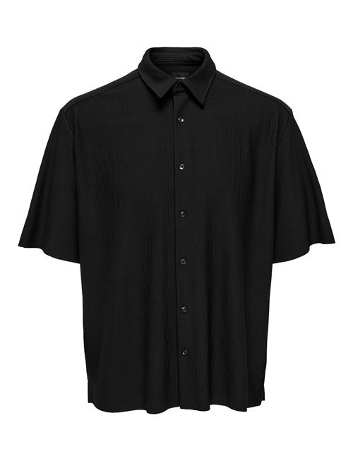 ONLY & SONS Onsboyy Life Rlx Recy Pleated Ss Shirt ONLY & SONS Black