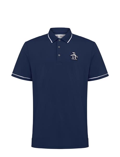 Original Penguin Golf Heritage Piped Polo With Over D Logo Original Penguin Golf Navy