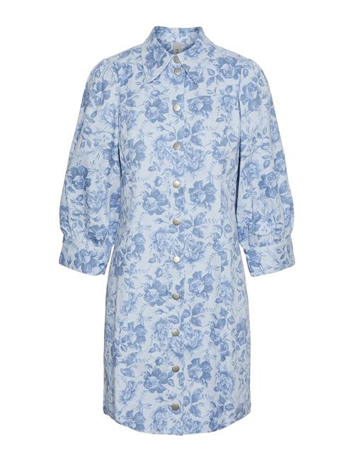 YAS Yaslolena 3/4 Denim Shirt Dress S. YAS Blue