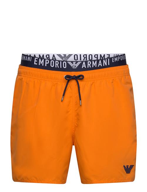 Emporio Armani Mens Woven Boxer Emporio Armani Orange