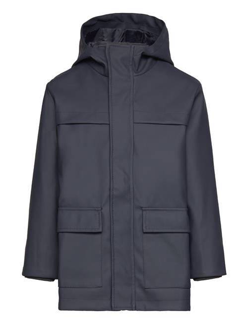 Hooded Parka With Pocket Mango Blue