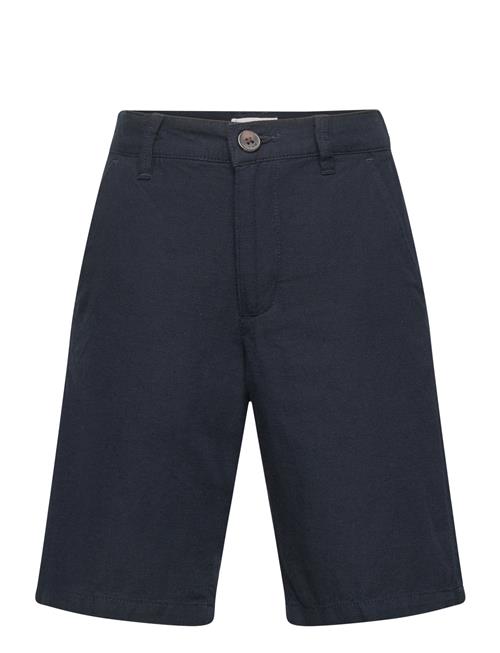 Linen Chino Bermuda Shorts Mango Navy