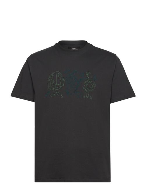 Cotton Jersey Thorbjørn R Embroidery Tee Mads Nørgaard Black