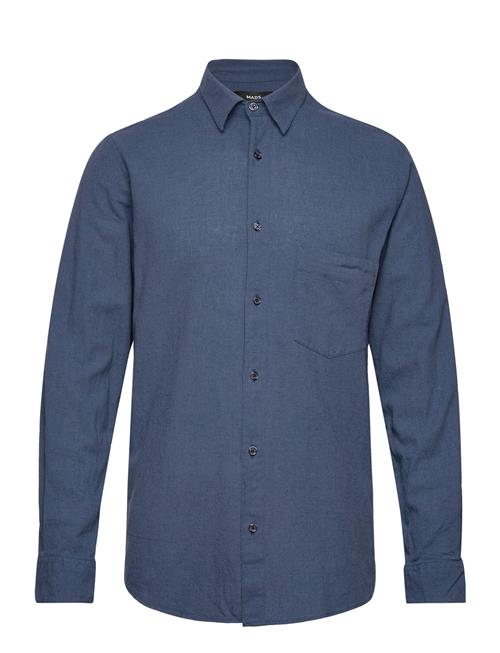 Cotton Linen Sune Shirt Mads Nørgaard Blue