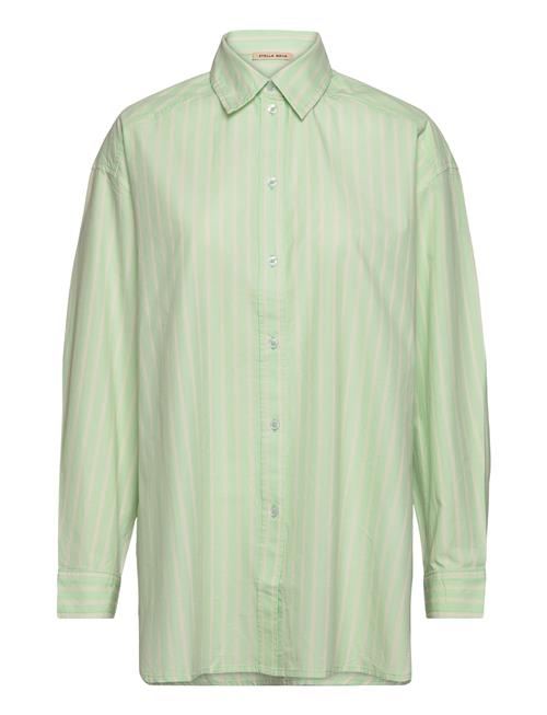 Stella Nova Over D Striped Cotton Shirt Stella Nova Green