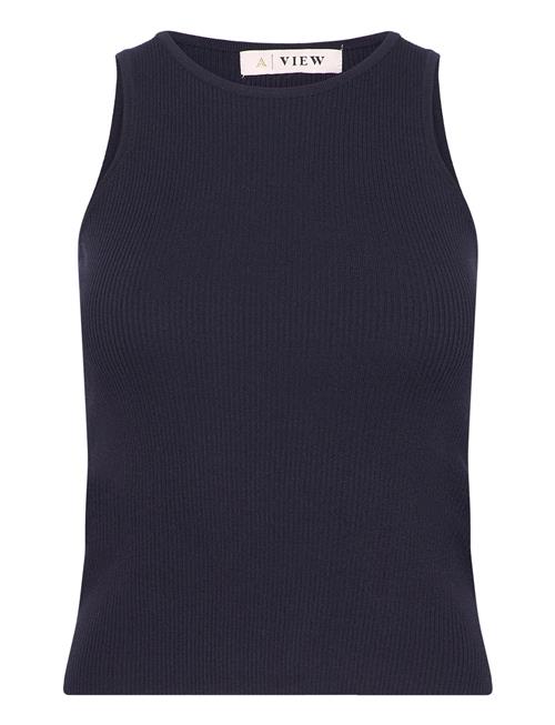 A-View Rib Knit Tank Top A-View Navy