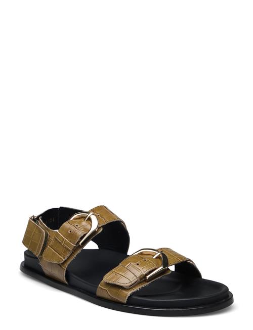 ALOHAS Le Alli Black Leather Sandals ALOHAS Green