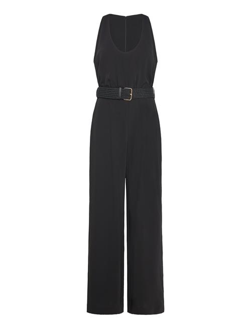 Se Mango Belt Long Jumpsuit Mango Black ved Booztlet