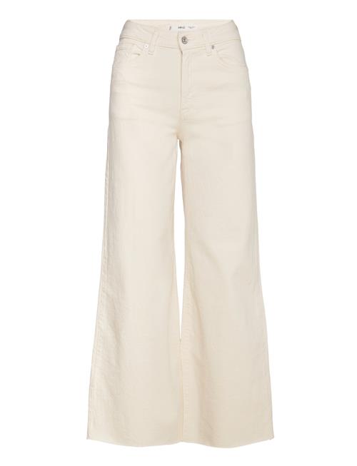 Mango Mid Waist Culotte Jeans Mango Beige