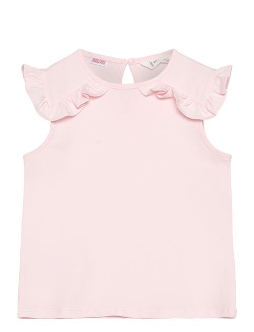 Frills Cotton T-Shirt Mango Pink