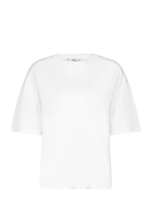 Se Mango Over Cotton T-Shirt Mango White ved Booztlet