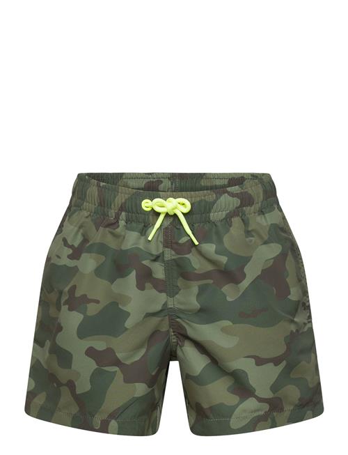 Mango Camouflage Print Swimsuit Mango Green