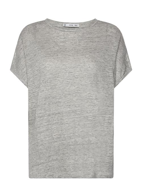 100 Linen T-Shirt Mango Grey