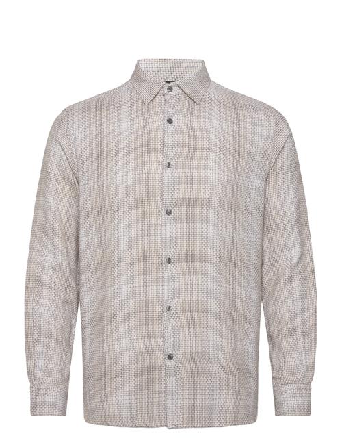 French Connection Barrow Dobby Ls Shirt French Connection Beige