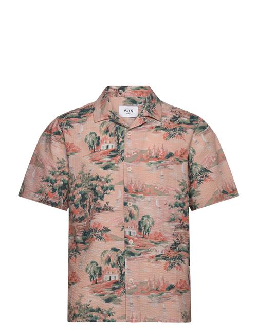 Wax London Didcot Ss Shirt Scenic Pink Wax London Pink