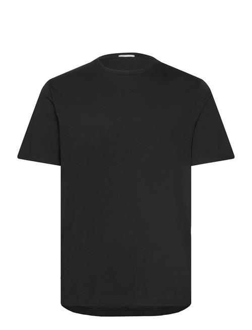 Se Lindbergh Black Mercerized Cotton Tee S/S Lindbergh Black Black ved Booztlet