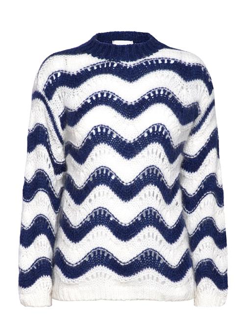 Se Noella Panama Knit Jumper Noella Navy ved Booztlet