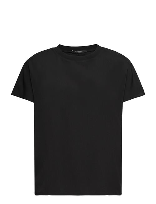 Crepe Light Crew Neck Top French Connection Black