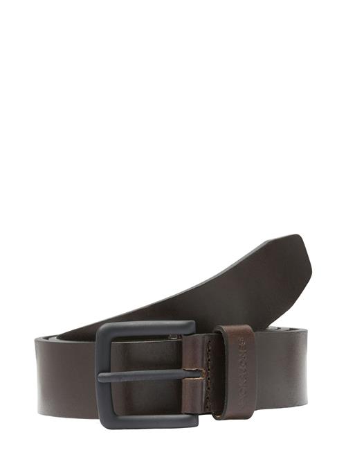 Se Jack & Jones Jacroma Leather Belt Noos Jack & J S Brown ved Booztlet