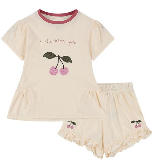 Konges SlÃ¸jd Konges SlÃ¸jd SÃ¦t - T-shirt/Shorts - Famo Frill - Buttercream