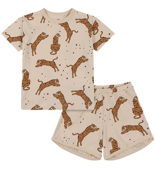 Se Konges SlÃ¸jd Konges SlÃ¸jd SÃ¦t - T-shirt/Shorts - Tiger Sand ved KidsWorld