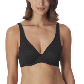 Schiesser Bh Spacer Wired Bra Sort polyamid B 90 Dame