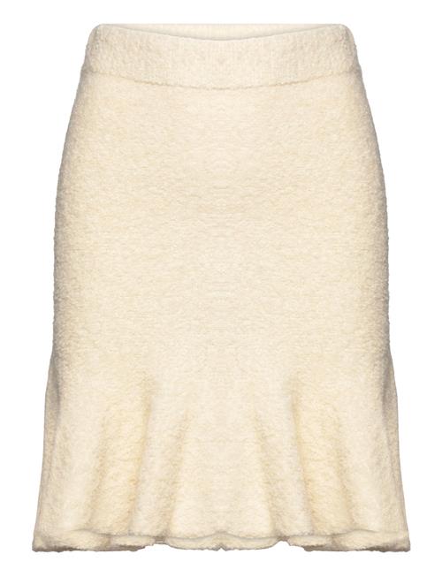 Elsie Alpaca Knitted Mini Skirt Malina Cream