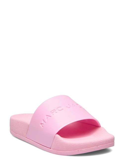 Se Little Marc Jacobs Aqua Slides Little Marc Jacobs Pink ved Booztlet