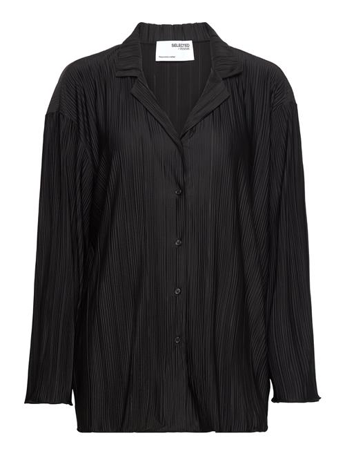 Selected Femme Slfellie Ls Plisse Shirt Curve Selected Femme Black