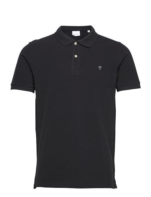 Knowledge Cotton Apparel Basic Badge Polo - Gots/Vegan Knowledge Cotton Apparel Black