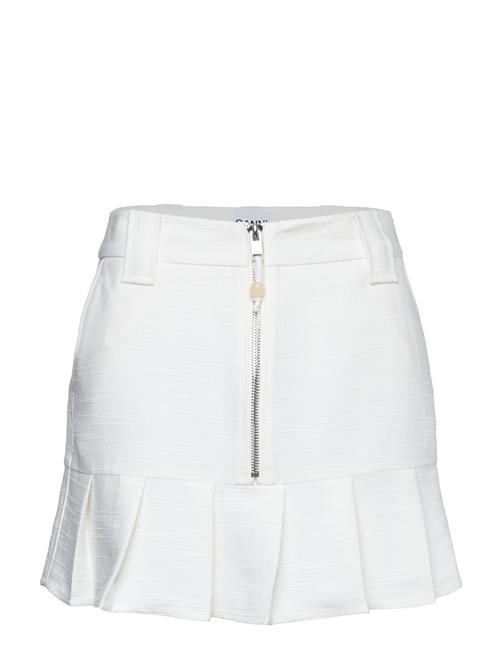 Ganni Slub Linen Mini Skirt Ganni White